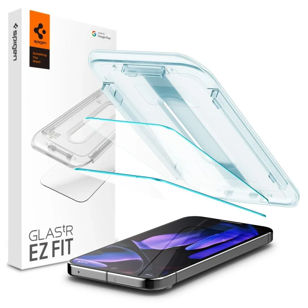 Spigen Google Pixel 10 Pro Skjermbeskytter med monteringsramme (2-pack) GLAS.tR EZ Fit
