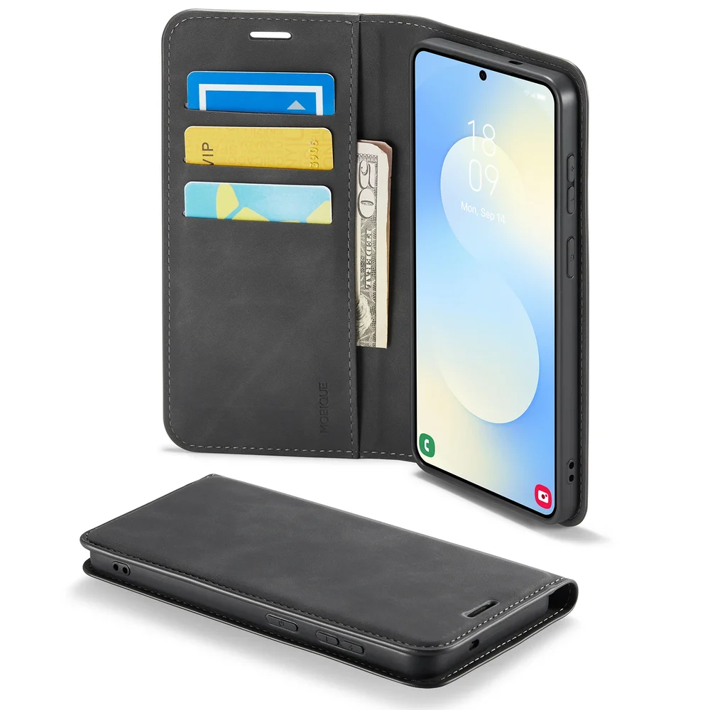 Mobique Samsung Galaxy S26 Plus Slankt etui med kortlomme, Svart