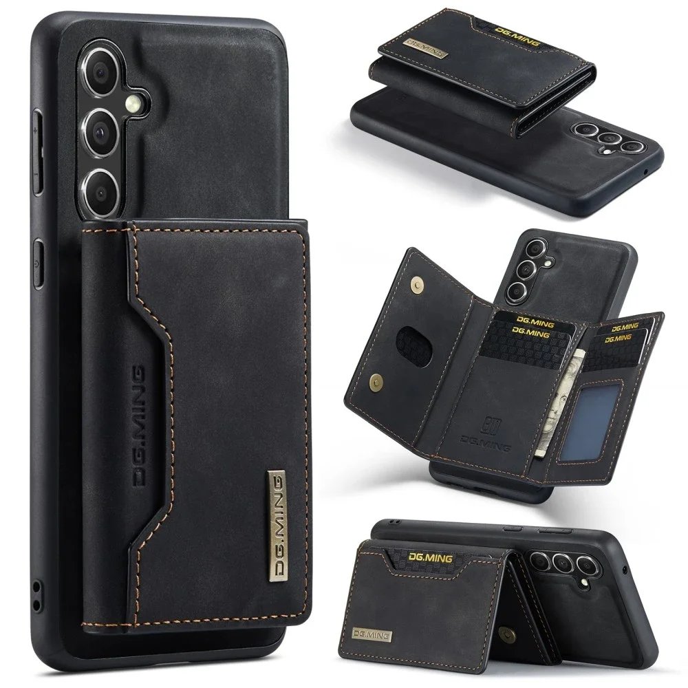 DG.MING Samsung Galaxy S25 Plus Deksel med avtakbar lommebok, Svart