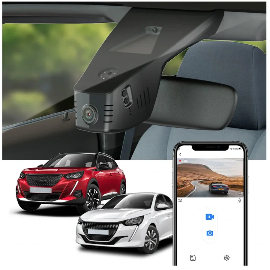 FITCAMX Integrert 4K Dashcam (foran) v:6719988