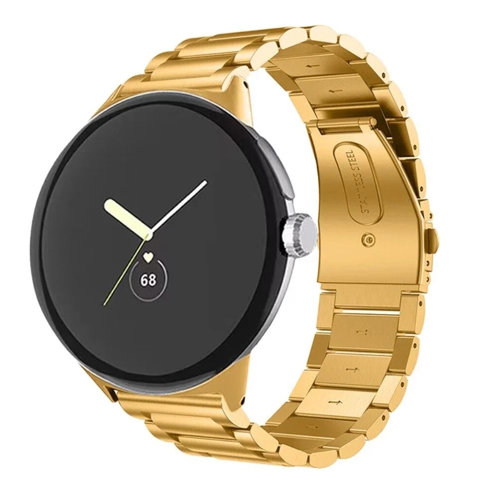 Google Pixel Watch 4 45mm Elegant lenkereim i metall, Gull Google Pixel Watch 4 45mm Elegant lenkereim i metall, Gull