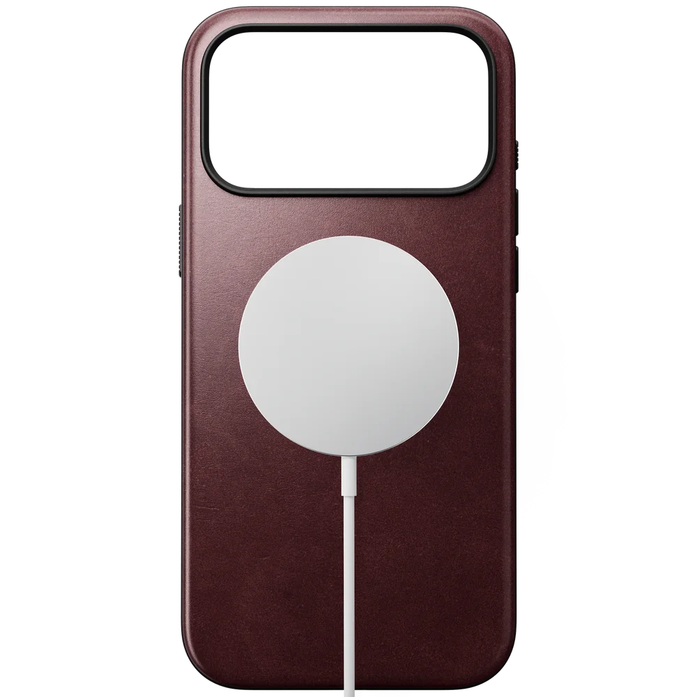 Nomad iPhone 18 Pro Max Skinnetui MagSafe - Modern Horween Leather Burgundy