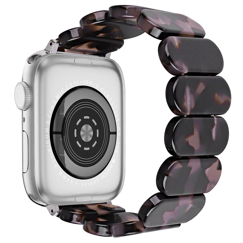Apple Watch Series 12 42mm Fleksibel reim i resin, Svart/grå Apple Watch Series 12 42mm Fleksibel reim i resin, Svart/grå