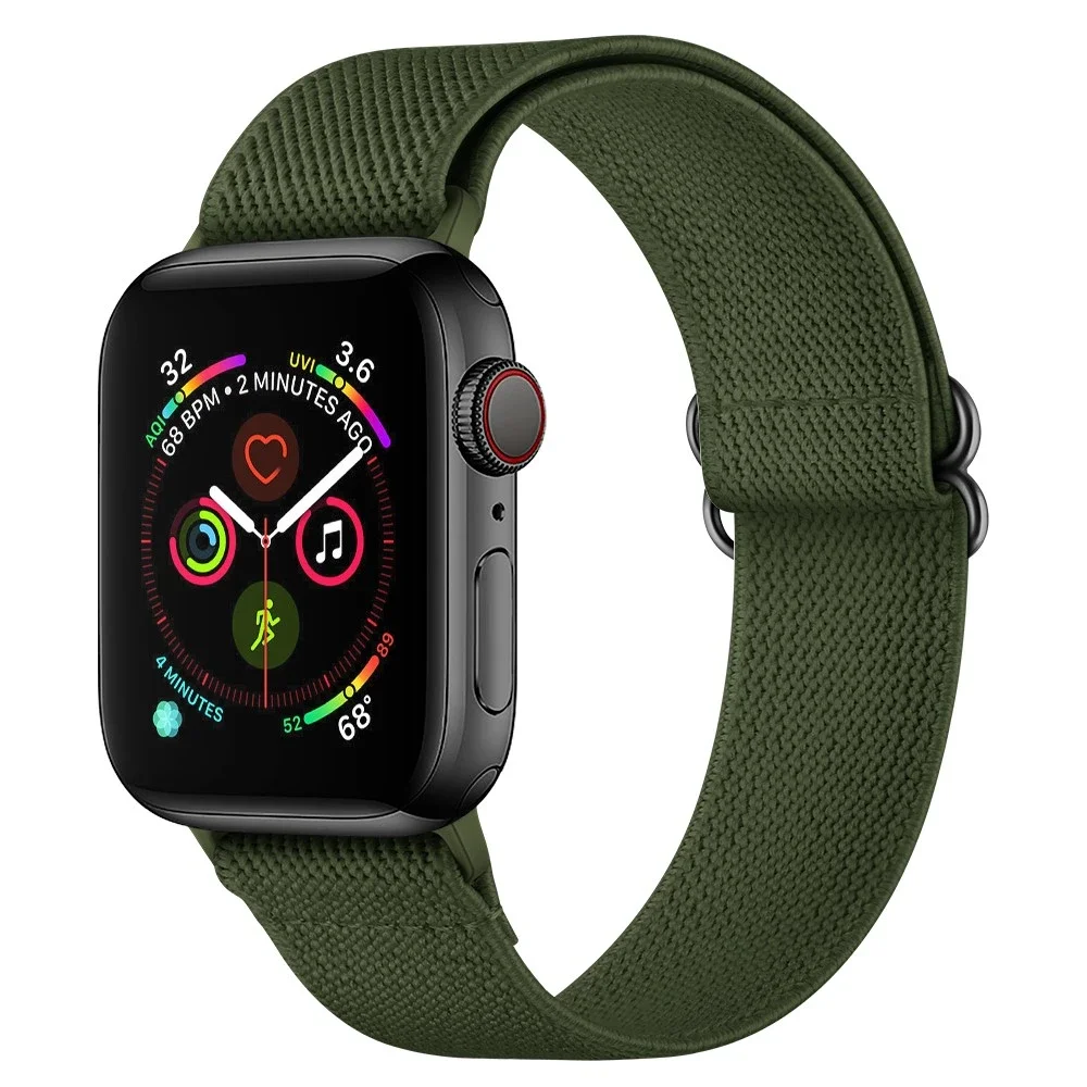Apple Watch SE 3 40mm Elastisk reim, Grønn Apple Watch SE 3 40mm Elastisk reim, Grønn