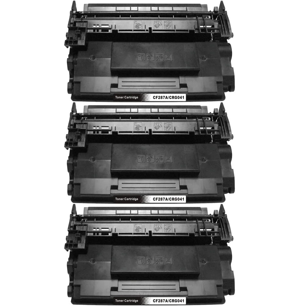 3-pack Toner HP LaserJet Enterprise M506x - erstatter HP 87A / CF287A, Svart, 9000 sider