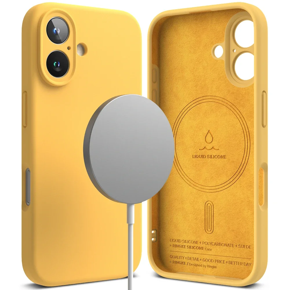 Ringke iPhone 16 MagSafe silikondeksel, Yellow