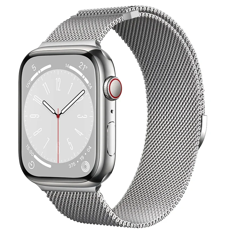 Apple Watch SE 40mm Reim Milanese Loop, Sølv