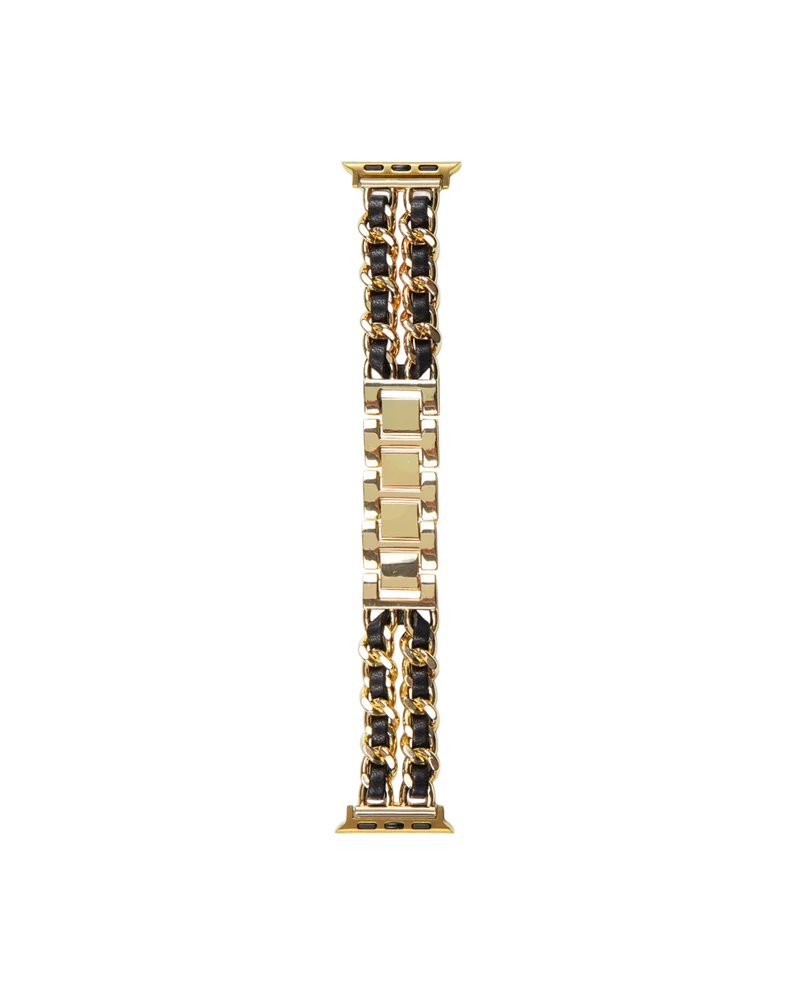 iDeal Of Sweden Apple Watch Ultra 49mm 2nd Gen Kjedearmbånd i metall, Noir Gold