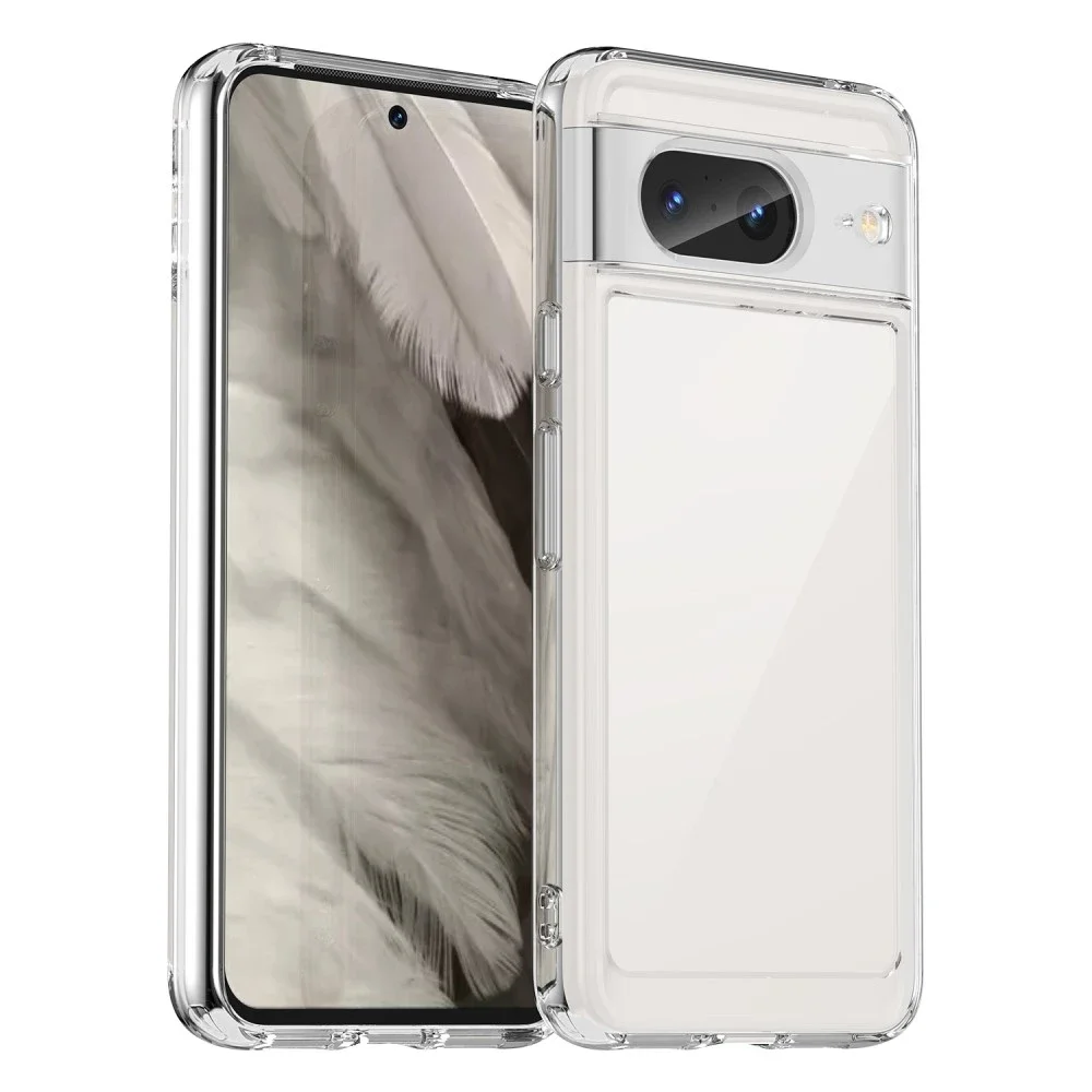 tectTech Google Pixel 8 Crystal Hybrid-deksel, Gjennomsiktig tectTech Google Pixel 8 Crystal Hybrid-deksel, Gjennomsiktig