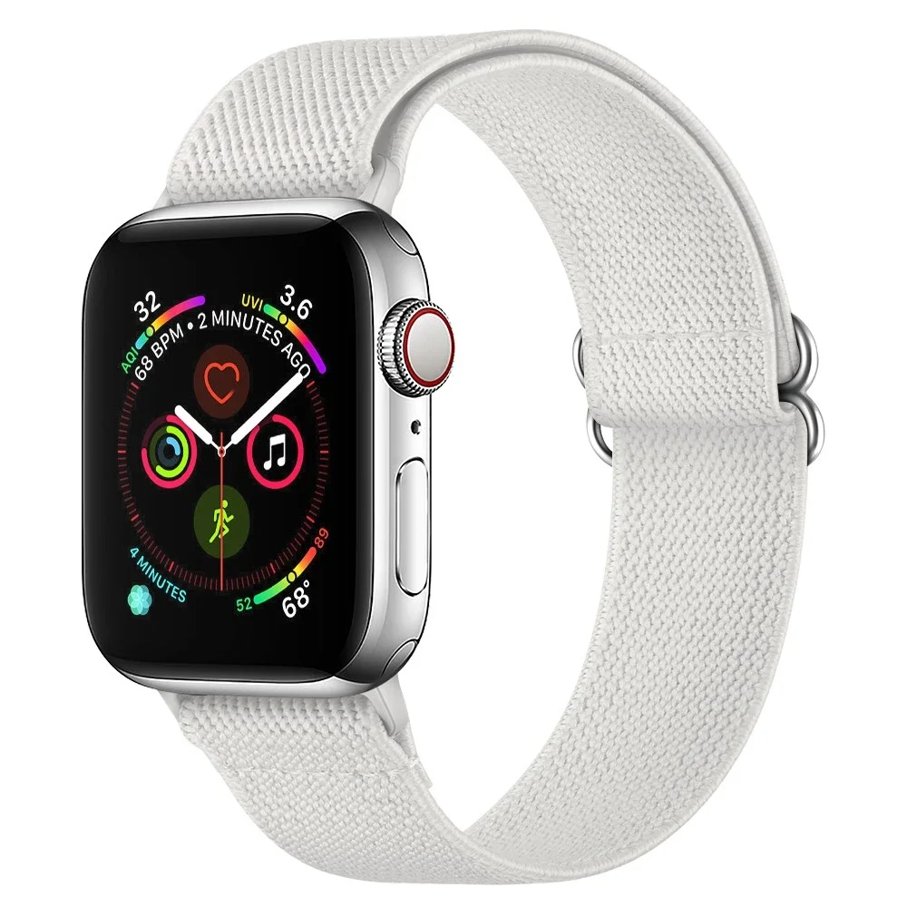 Apple Watch Series 8 41mm Elastisk reim, Hvit