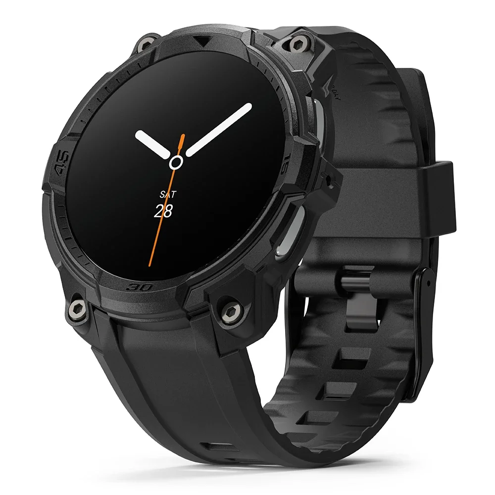 Ringke Samsung Galaxy Watch 8 44mm Rugged Gear Deksel & Reim, All Black Ringke Samsung Galaxy Watch 8 44mm Rugged Gear Deksel & Reim, All Black