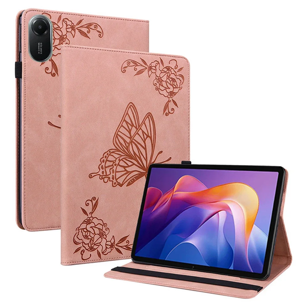 Xiaomi Redmi Pad 2 Fint etui med sommerfugler, Rosa Xiaomi Redmi Pad 2 Fint etui med sommerfugler, Rosa