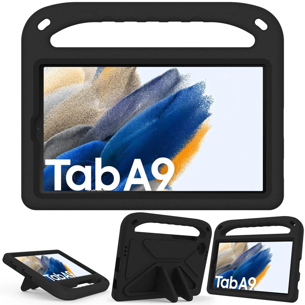Samsung Galaxy Tab A11 Støtsikkert deksel/etui med håndtak, Svart