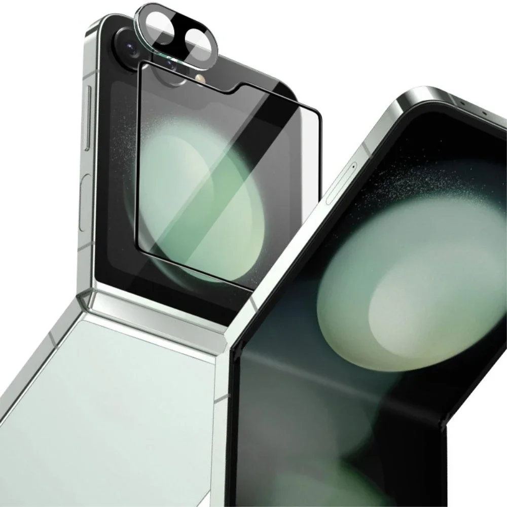 Imak Samsung Galaxy Z Flip 6 Skjermbeskytter for ytterskjerm og linsebeskytter i herdet glass Svart Imak Samsung Galaxy Z Flip 6 Skjermbeskytter for ytterskjerm og linsebeskytter i herdet glass Svart