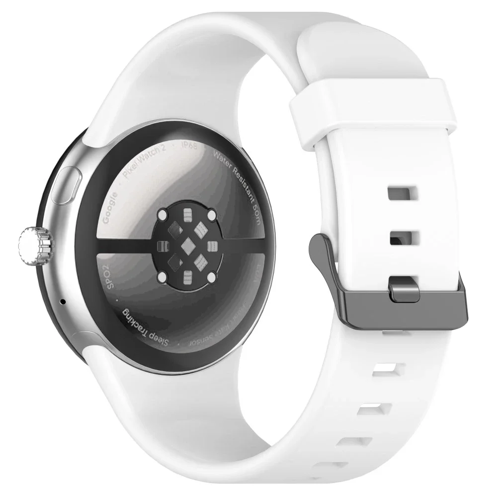 Google Pixel Watch 3 45mm Reim i silikon, Hvit Google Pixel Watch 3 45mm Reim i silikon, Hvit