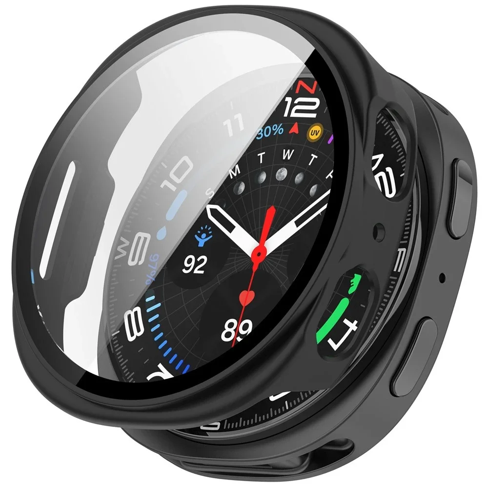 Samsung Galaxy Watch 9 40mm Heldekkende deksel med skjermbeskytter, Svart