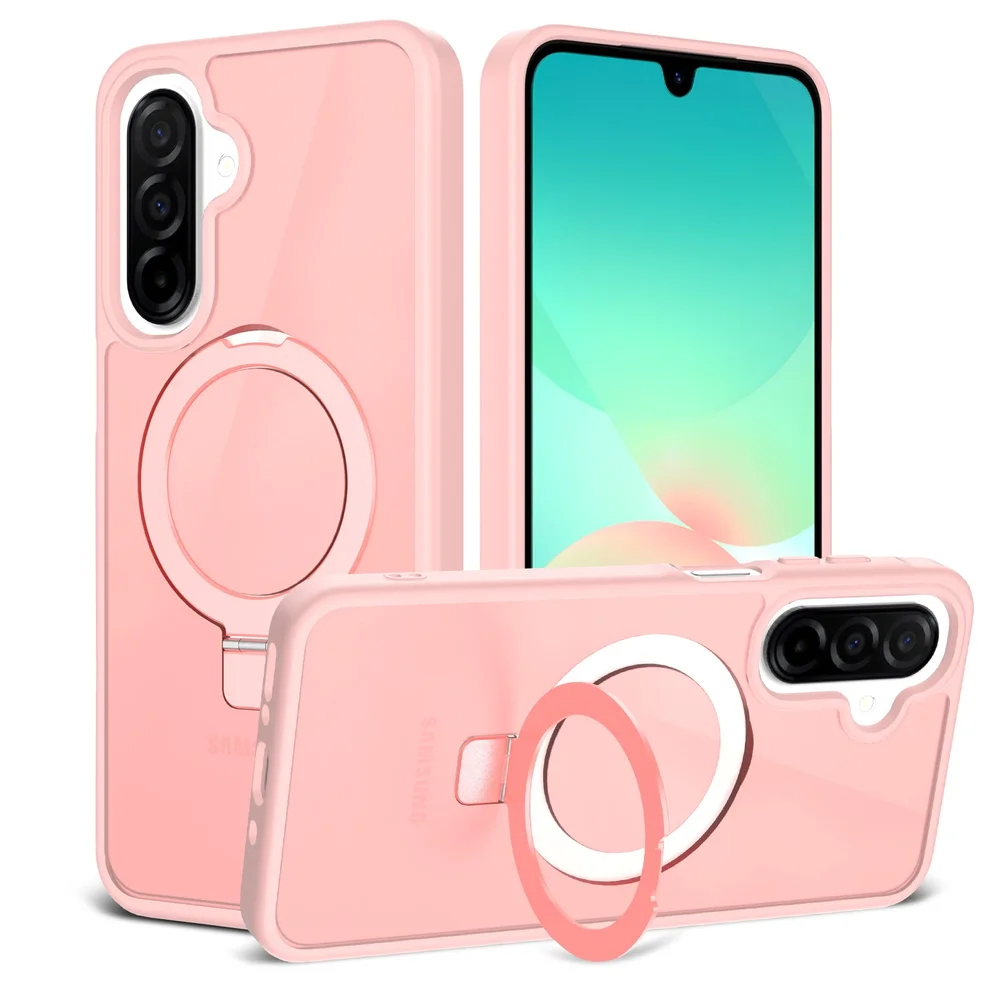 Samsung Galaxy A16 Magnetic hybriddeksel med stativfunksjon, Rosa