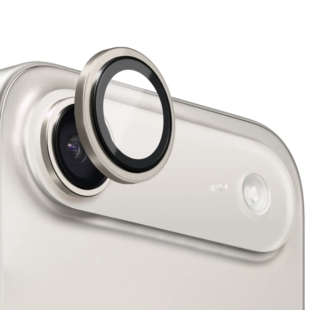 NORTHJO iPhone Air Linsebeskytter i herdet glass med aluminiumsramme Grå