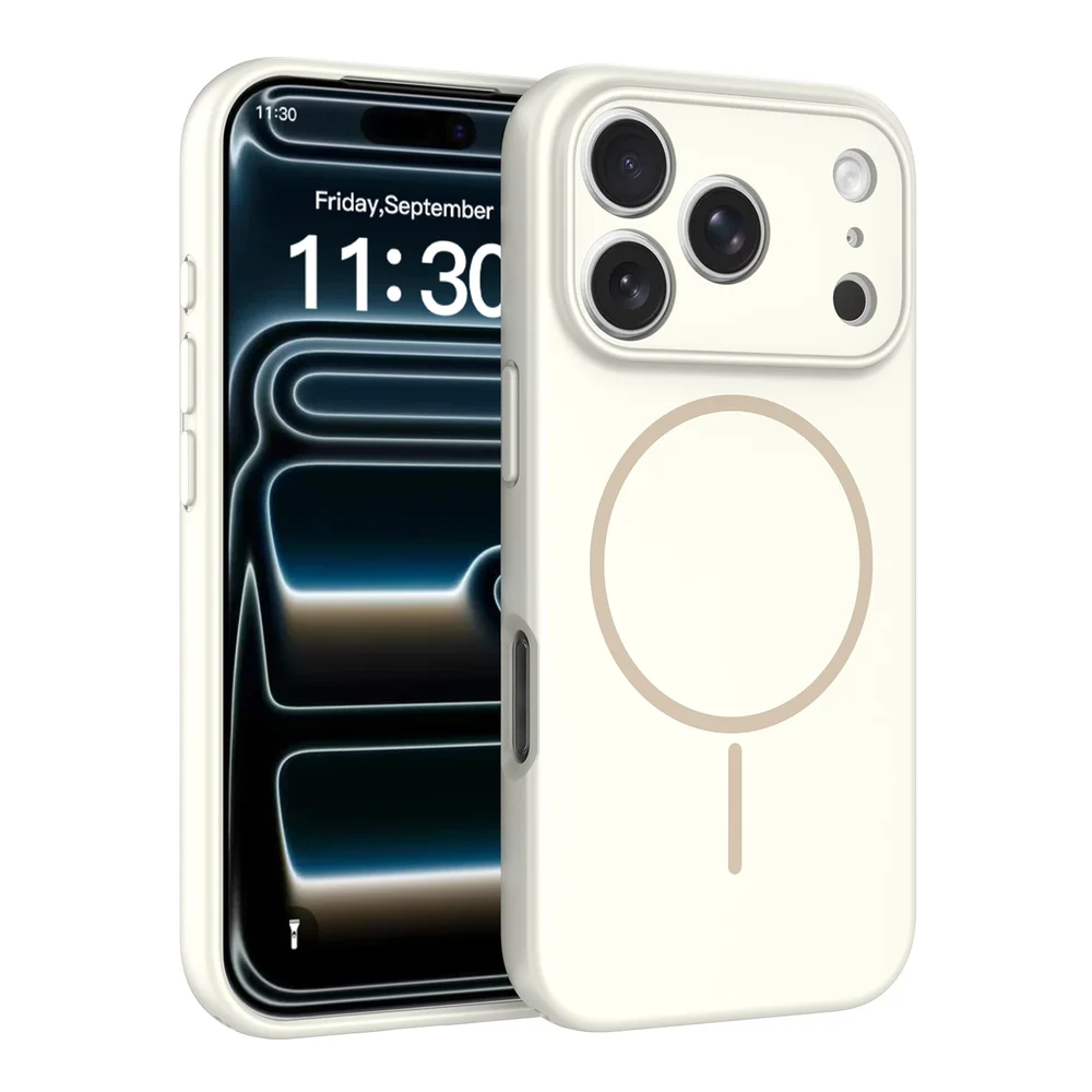 iPhone 17 Pro Max MagSafe-deksel SoftArmor, Beige