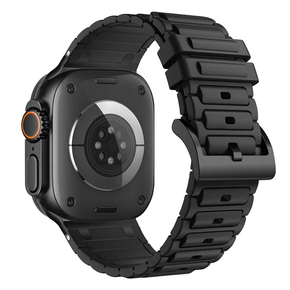 Apple Watch Ultra 49mm 4th Gen Tough Reim i silikon, Svart