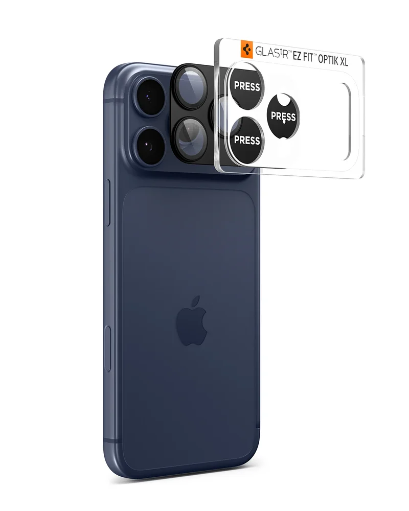 Spigen iPhone 17 Pro EZ Fit Kamerabeskyttelse - Optik Pro XL, Svart