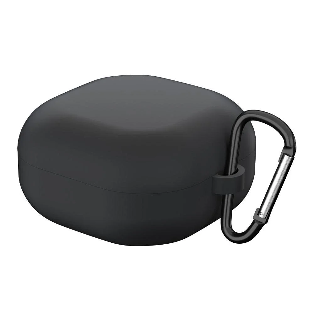 Samsung Galaxy Buds FE Silikondeksel med karabinkrok, Svart