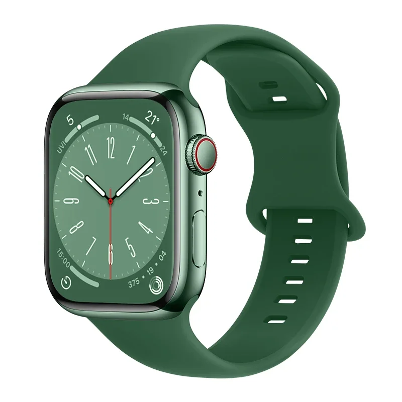 Apple Watch SE 3 40mm Reim i silikon, Grønn Apple Watch SE 3 40mm Reim i silikon, Grønn