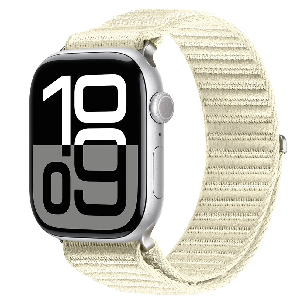 Dux Ducis Apple Watch Series 10 42mm Nylonreim, Hvit