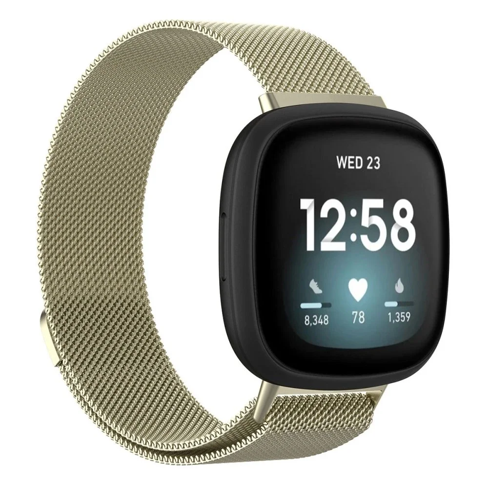Fitbit Versa 3/Sense Reim Milanese Loop, Gull Fitbit Versa 3/Sense Reim Milanese Loop, Gull