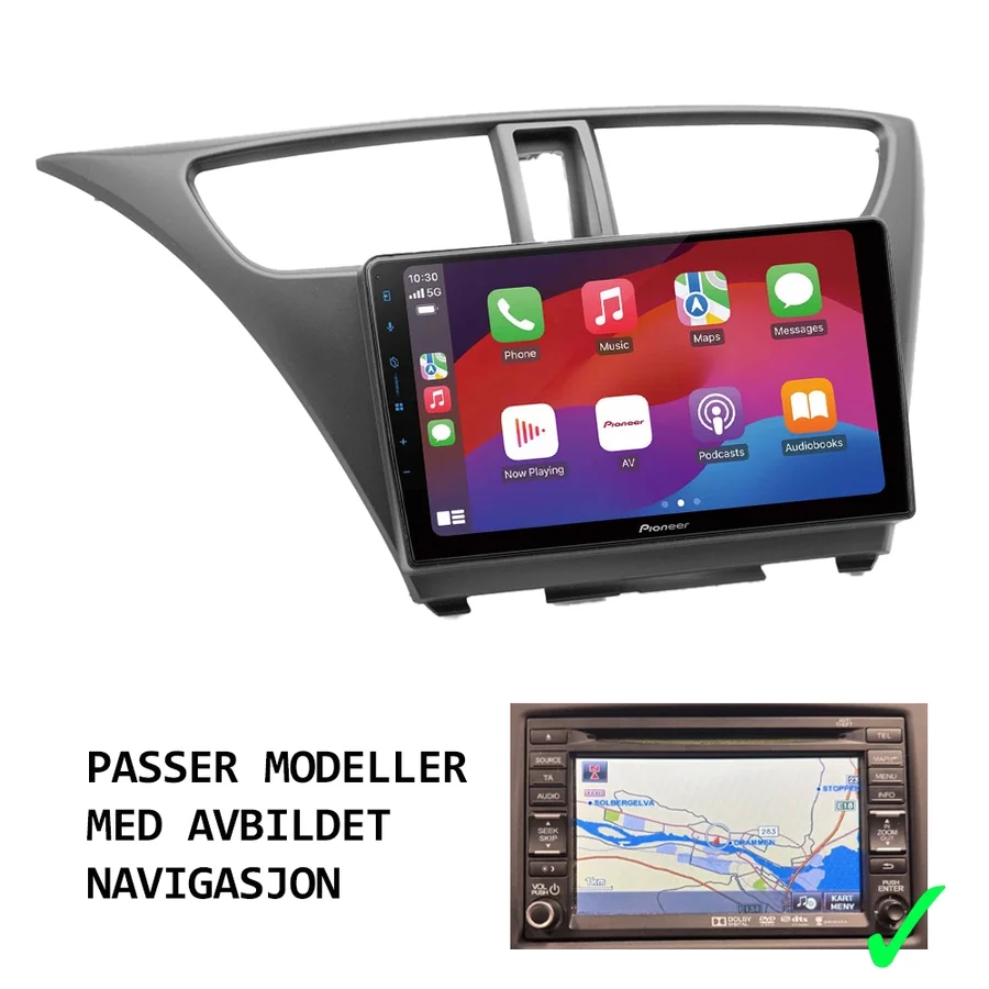 Pioneer 9" Perfect Fit spiller Honda v:7102676