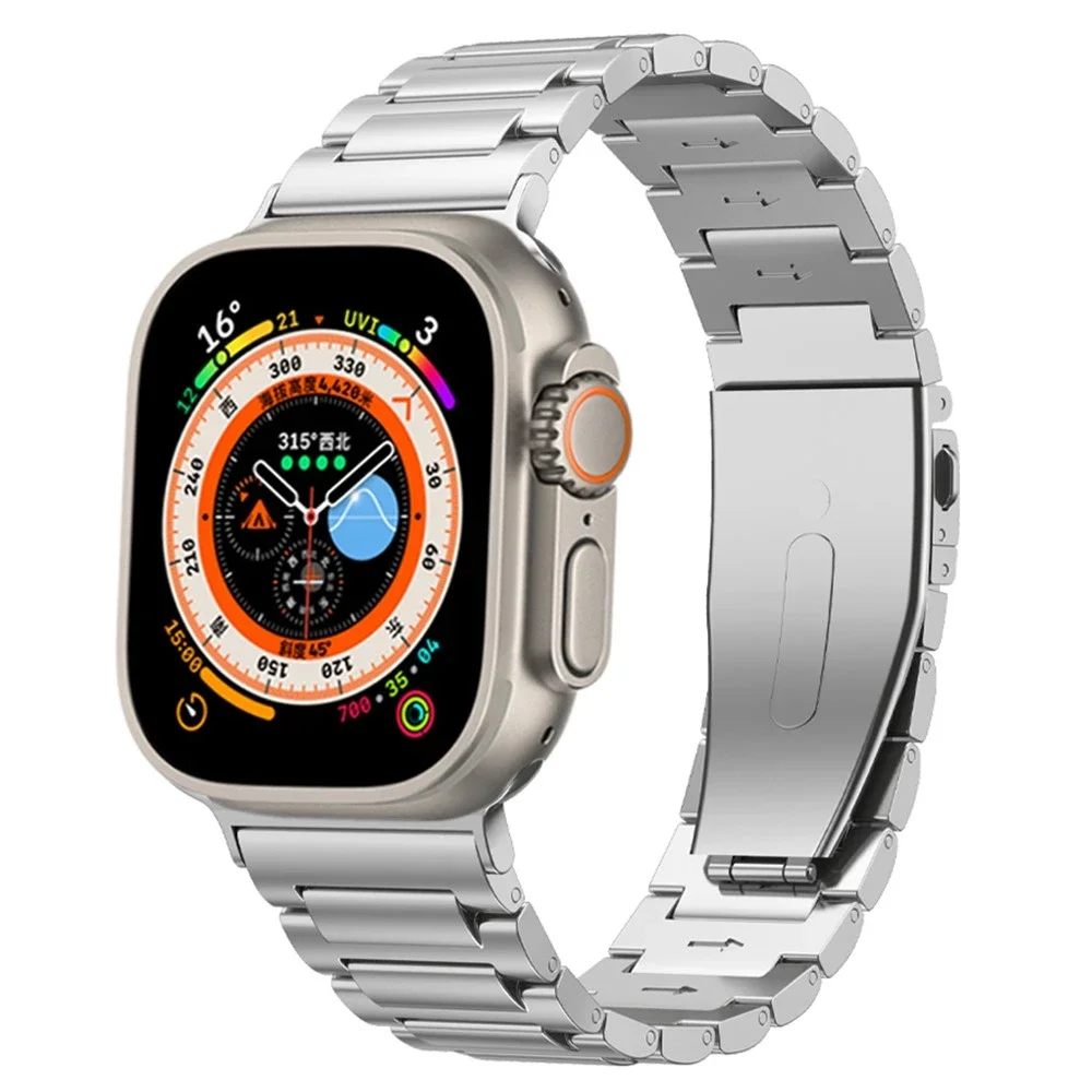 Apple Watch Series 12 42mm Stilig reim i titan, Sølv