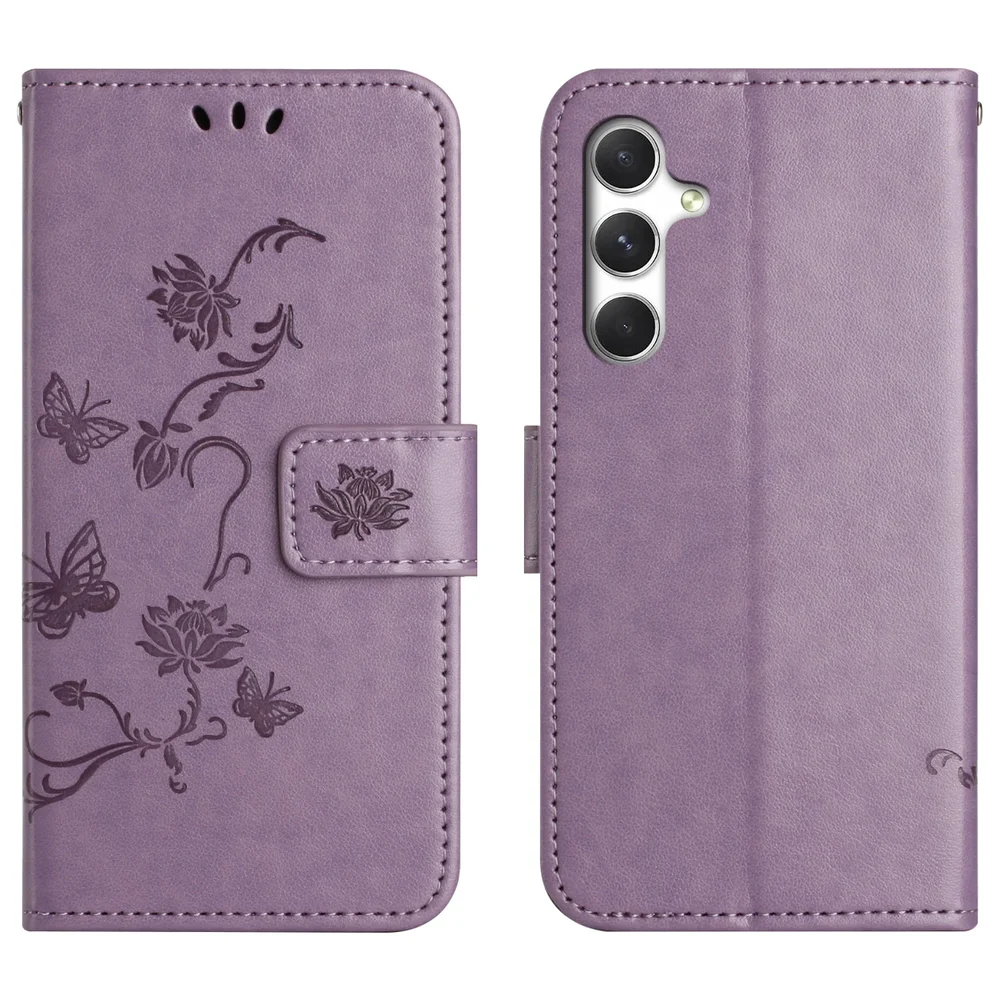 Samsung Galaxy S26 Mobiletui med sommerfugler, Lilla