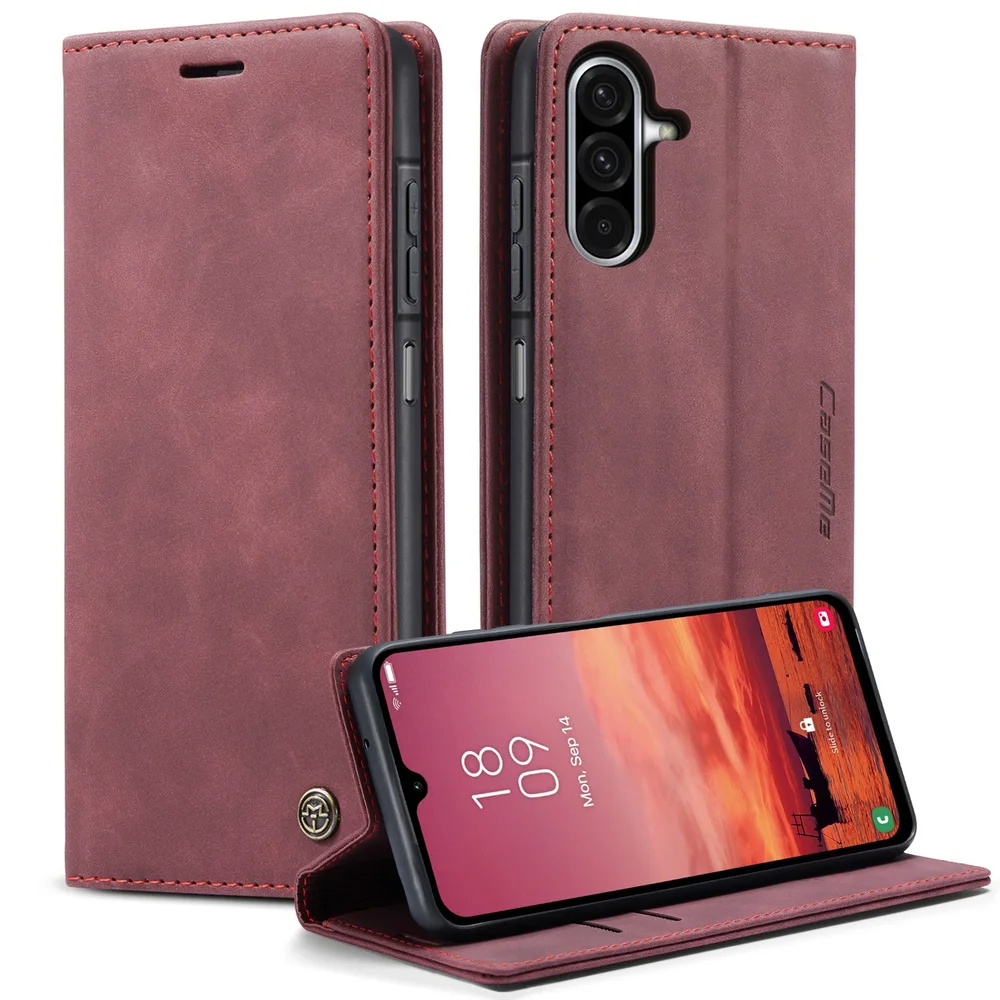 CaseMe Samsung Galaxy A17 Slankt lommeboketui, Rød CaseMe Samsung Galaxy A17 Slankt lommeboketui, Rød