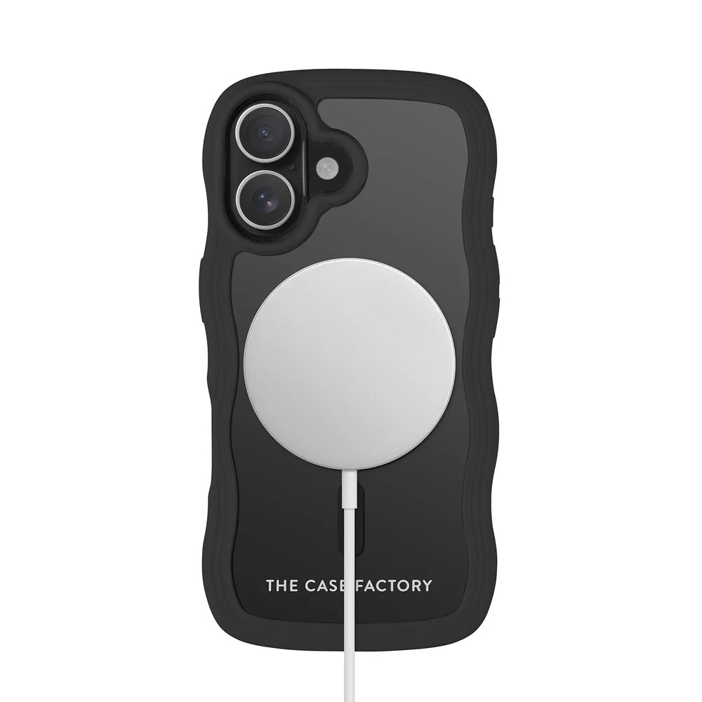 The Case Factory iPhone 17 The Wave Magnetic Case, Svart