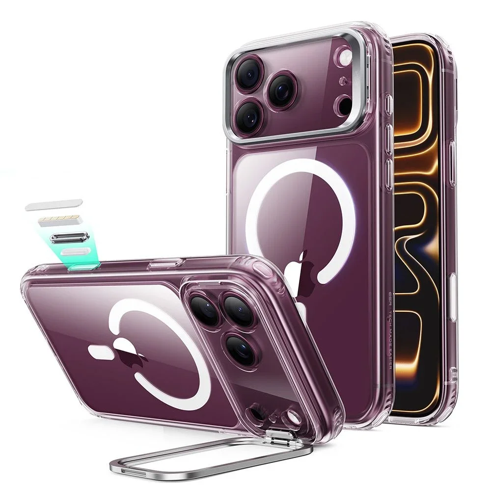 ESR iPhone 18 Pro Max Classic Hybriddeksel MagSafe med kickstand, Gjennomsiktig