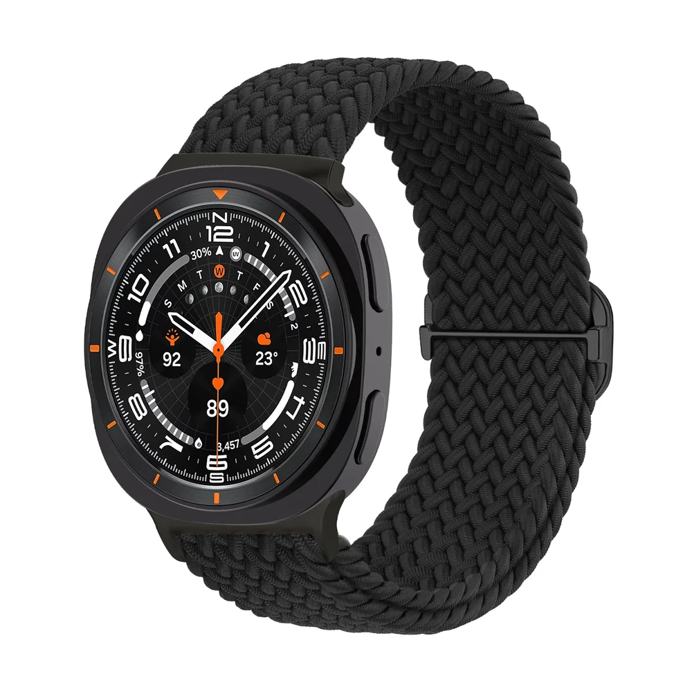 Samsung Galaxy Watch 9 40mm Flettet stretchrem, Svart