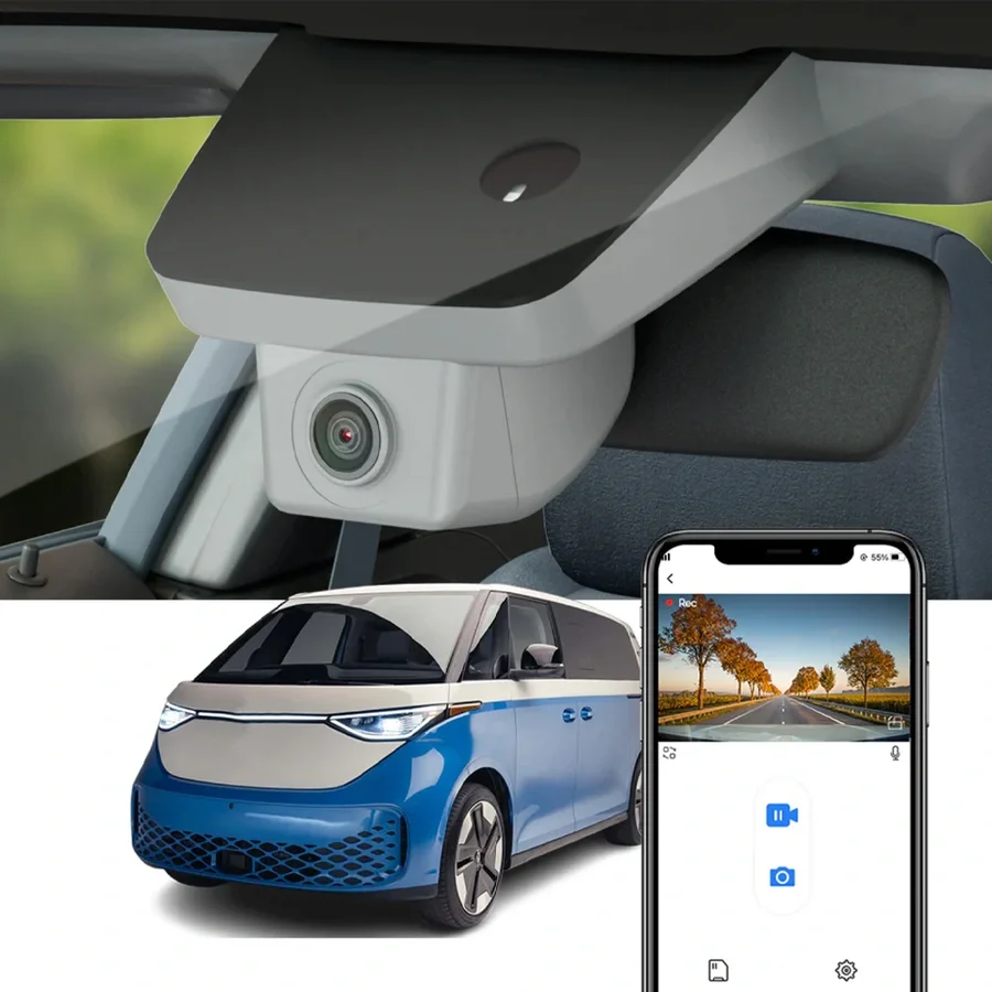 FITCAMX Integrert 4K Dashcam (foran+bak) v:7501669