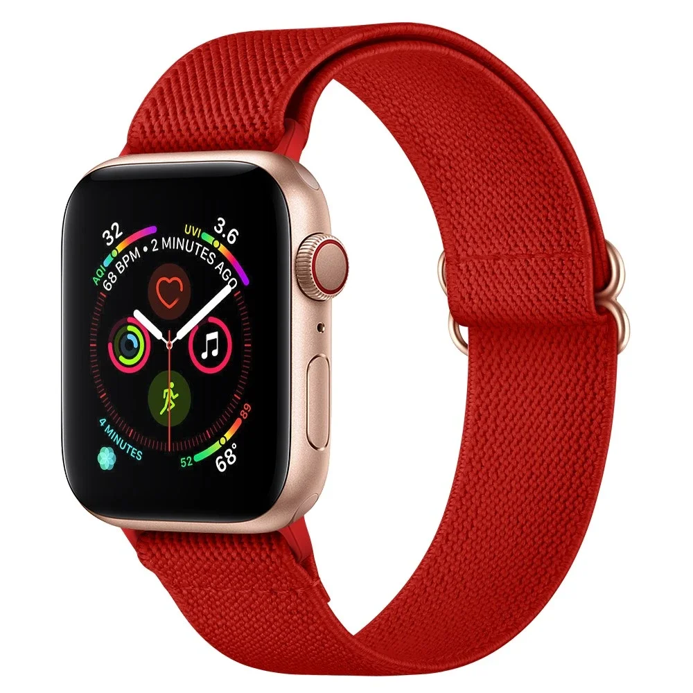 Apple Watch Series 10 42mm Elastisk reim, Rød