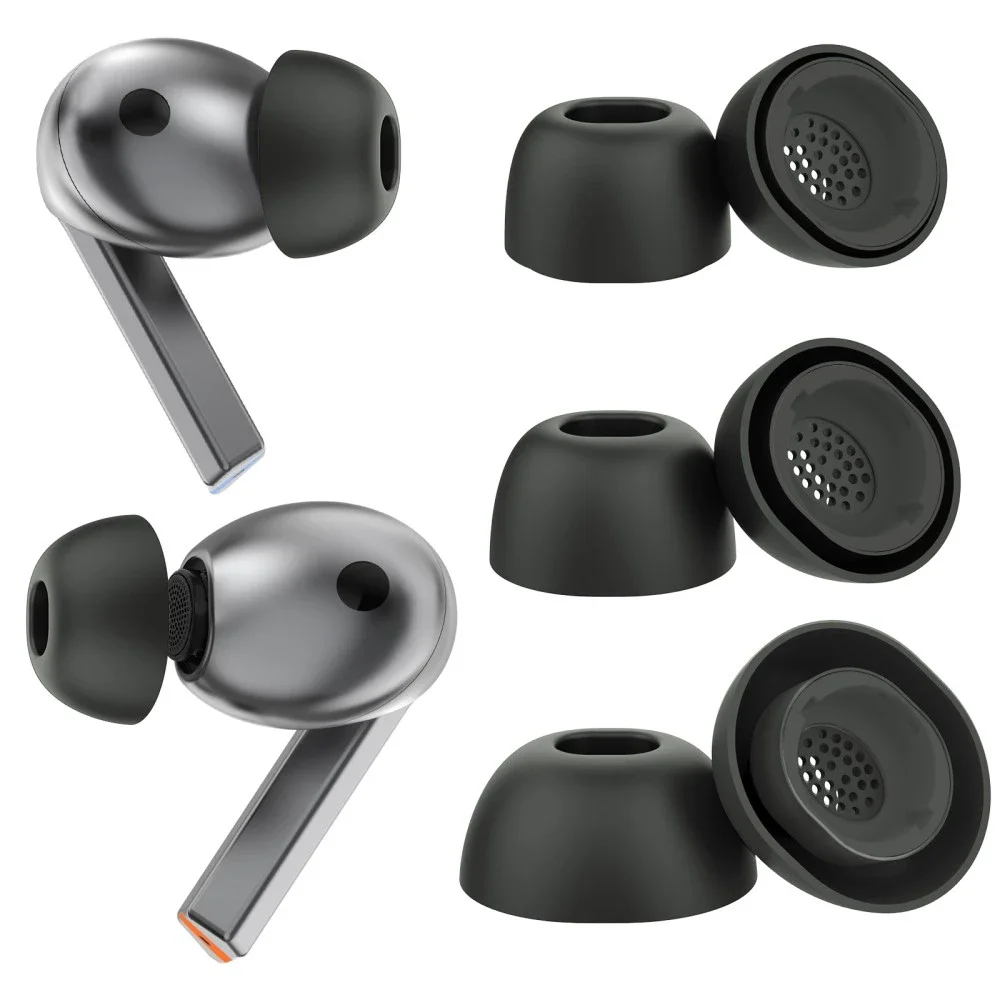 Ahastyle Samsung Galaxy Buds 3 Pro 3-pack Silikon Ear Tips, Svart Ahastyle Samsung Galaxy Buds 3 Pro 3-pack Silikon Ear Tips, Svart