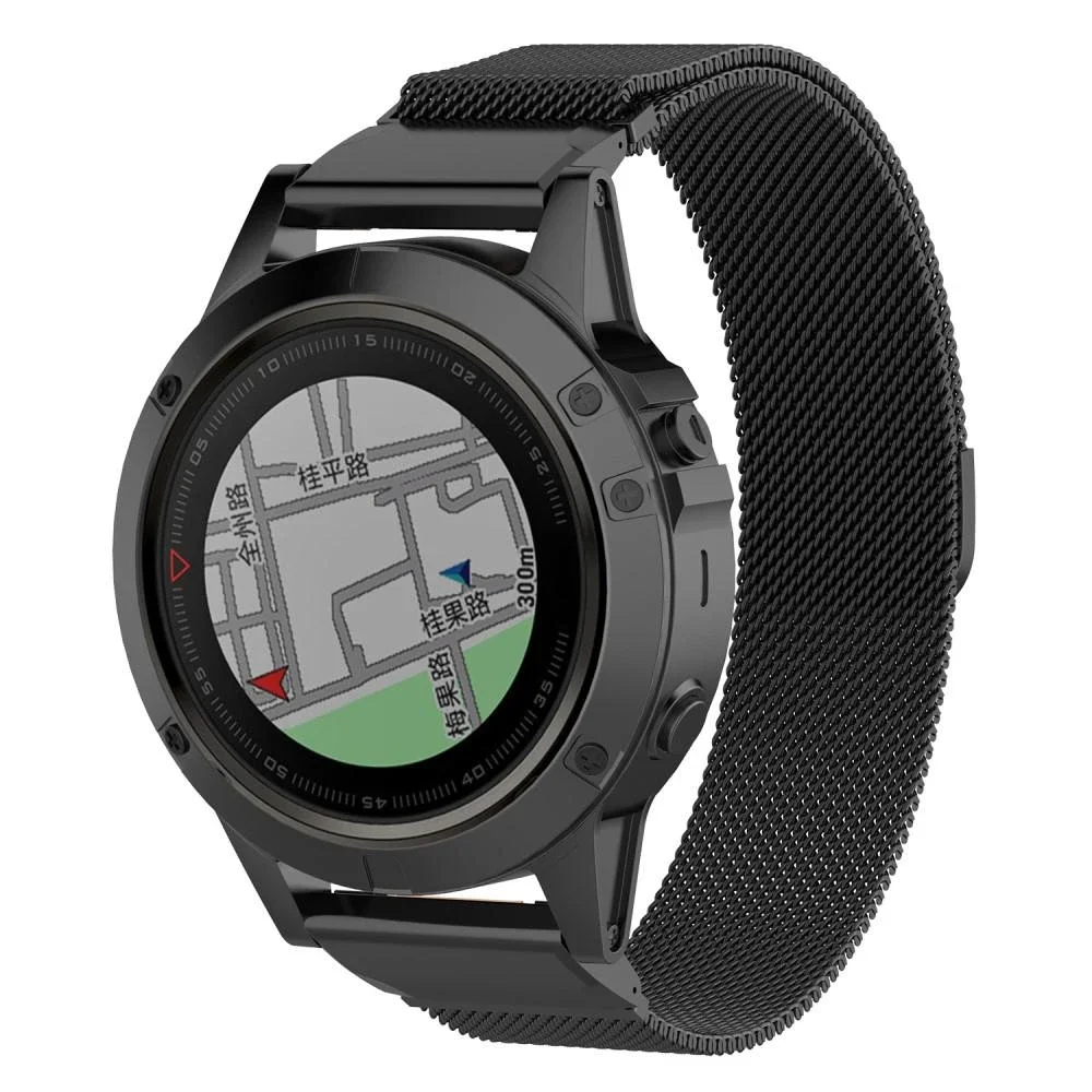 Garmin Enduro 3 Reim Milanese Loop, Svart Garmin Enduro 3 Reim Milanese Loop, Svart