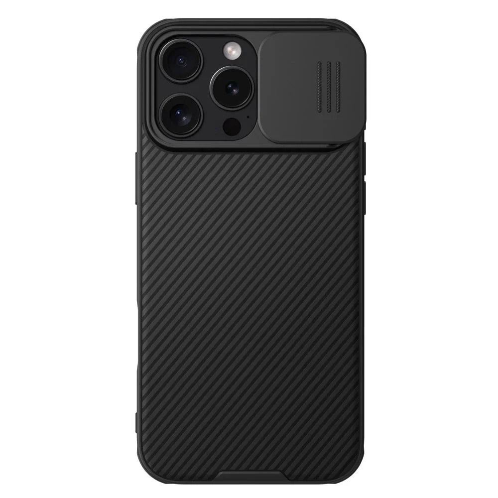 Nillkin iPhone 16 Pro Deksel med kameralinsebeskyttelse - CamShield, Svart