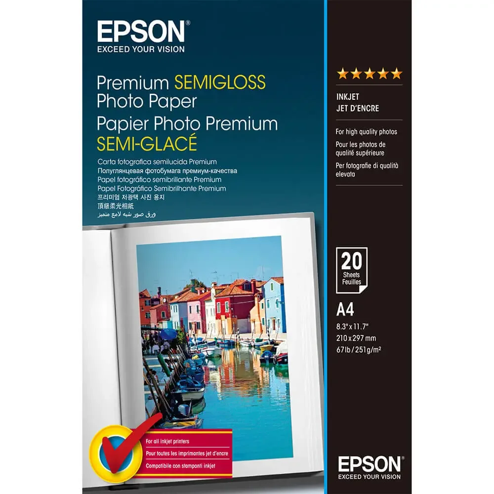 Epson Premium Semigloss Photo Paper A4 v:3056370