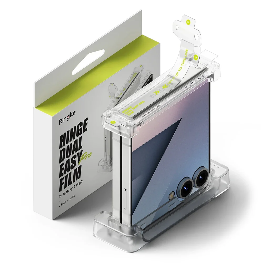 Ringke Samsung Galaxy Z Flip 7 Hinge beskyttelsesfilm med monteringsramme – Dual Easy (2-pack) Ringke Samsung Galaxy Z Flip 7 Hinge beskyttelsesfilm med monteringsramme – Dual Easy (2-pack)