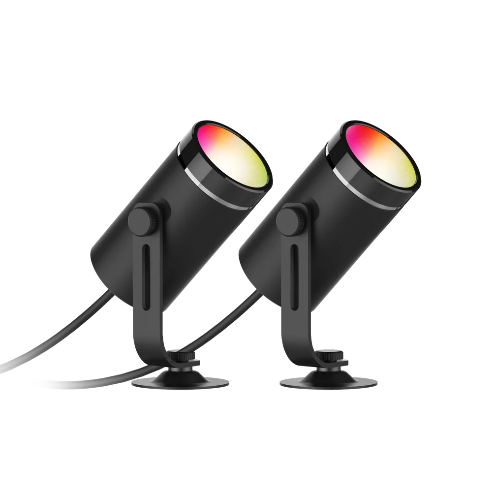 Deltaco Smart RGB-hagebelysning 2-pakning - utvidelsessett, Svart