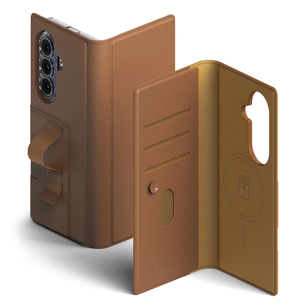 Ringke Samsung Galaxy Z Fold 8 Ultra Folio Grip Wallet Magnetic, Brun Ringke Samsung Galaxy Z Fold 8 Ultra Folio Grip Wallet Magnetic, Brun