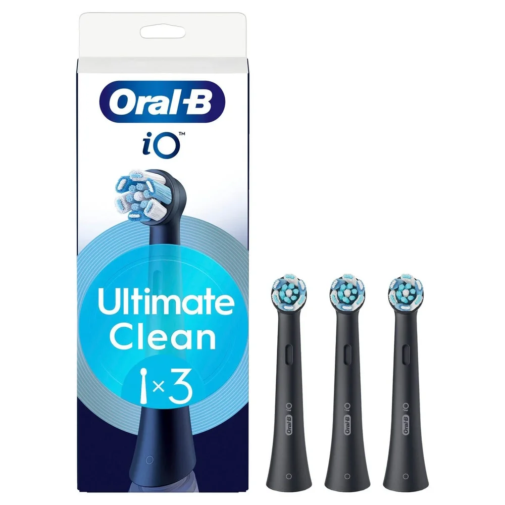 Oral-B iO Series 8 Ultimate Clean børstehoder 3-pakning, Svart