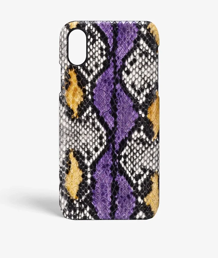 The Case Factory iPhone Xs Max Deksel Snake Lila/Ocra