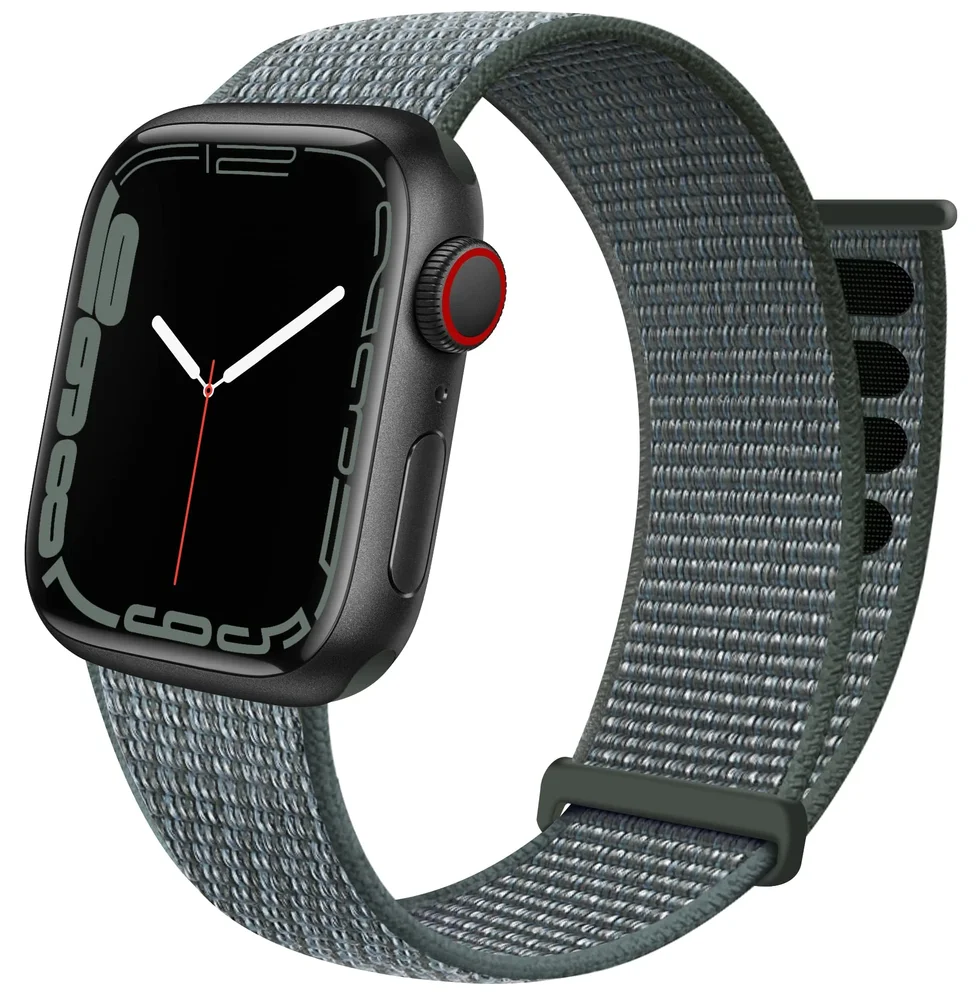 Nylonreim Apple Watch Series 1-3 38mm, Mørk grå
