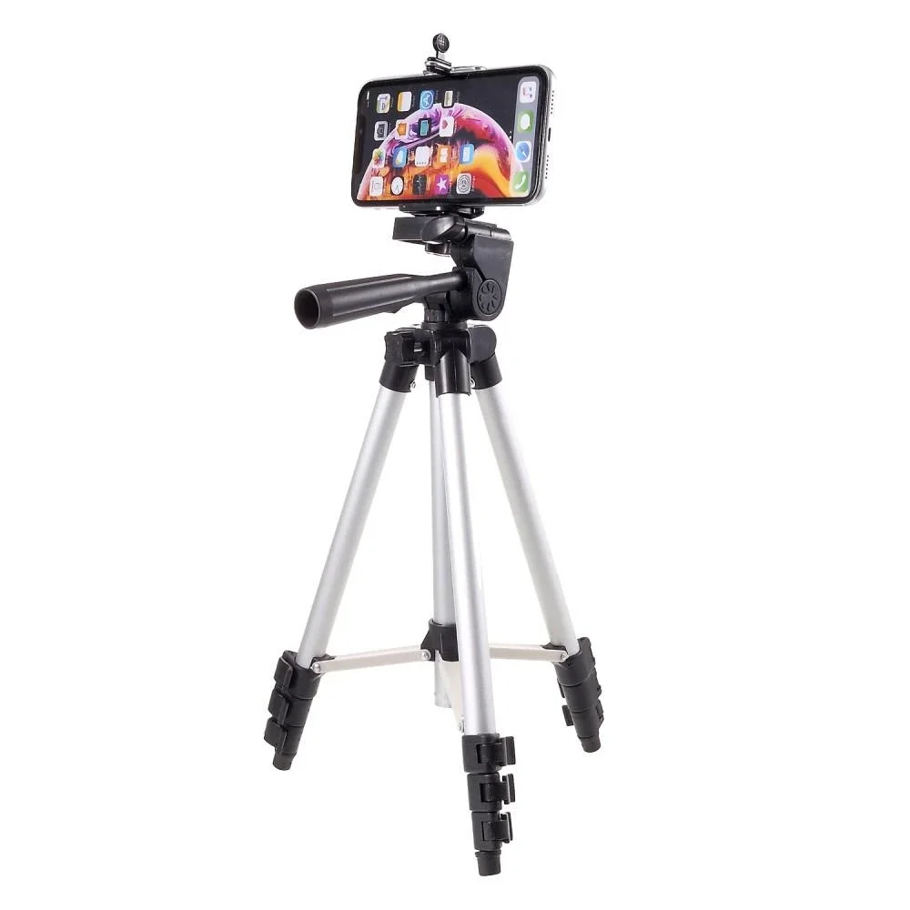 Justerbart Tripod Mobilstativ, Sølv Justerbart Tripod Mobilstativ, Sølv