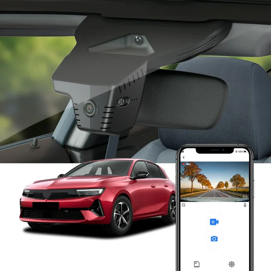 FITCAMX Integrert 4K Dashcam (foran) v:3556789